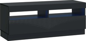 vidaXL 5 Τεμάχια LED Τηλεοπτικού Ντουλαπιού Μαύρο Επεξεργασμένο Ξύλο