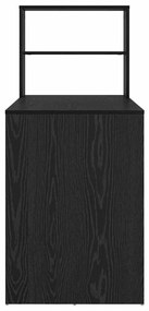 vidaXL Γραφείο Μαύρη δρυς 113 x 54 x 120 εκ. Επεξεργασμένο ξύλο