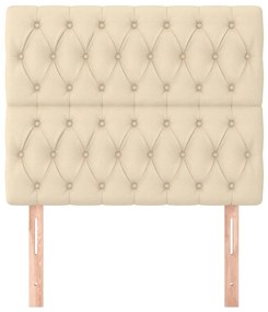 vidaXL Κεφαλάρι Κρεμ 90x7x118/128 εκ. Ύφασμα
