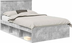 vidaXL Σκελετός Κρεβατιού Γκρι τσιμέντου 120 x 190 cm