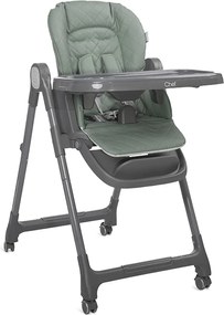 BABY HIGH CHAIR 3in1CHEF GREEN LEATHER