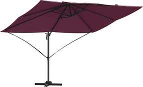 vidaXL Ομπρέλα ηλίου Βεραμάν Κόκκινο 351 x 250 x 260 εκ