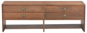 vidaXL Έπιπλο Τηλεόρασης με 4 Συρτάρια 120x30x40 εκ. Μασίφ Ξύλο Ελάτης