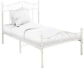 Bed Yorick white metal 90x190x99cm 90x190x99 εκ.