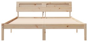 vidaXL Σκελετός Κρεβατιού Καφέ 160 x 200 cm Συμπαγές ξύλο πεύκου