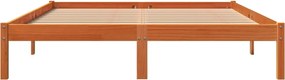 vidaXL Σκελετός Κρεβ. Χωρίς Στρώμα Καφέ Κεριού 150x200 εκ Μασίφ Πεύκο