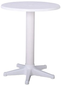GAZ Τραπέζι Κήπου - Βεράντας, PP Άσπρο  Φ60cm H.73cm Ε395,1