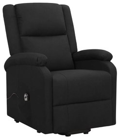 vidaXL Πολυθρόνα με Ανύψωση Μαύρη Υφασμάτινη