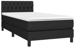 ΚΡΕΒΑΤΙ BOXSPRING ΜΕ ΣΤΡΩΜΑ ΜΑΥΡΟ 100 X 200 ΕΚ. ΥΦΑΣΜΑΤΙΝΟ 3140275