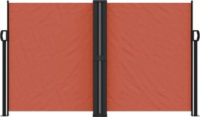 vidaXL Σκίαστρο Πλαϊνό Συρόμενο Τερακότα 140 x 600 εκ.