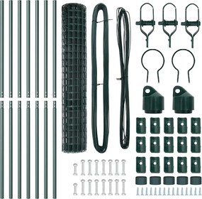 vidaXL Ευρωπαϊκή Στήριξη Φράχτη 10 x 1,6 m PVC-Επικαλυμμένο Ατσάλι