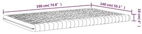 Στρώμα Αφρού 7 Ζωνών Σκληρότητα 20 ILD Λευκό 140 x 190 εκ. - Λευκό