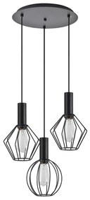 Φωτιστικό Οροφής Τρίφωτο Homelighting Adept Flex 77-8905 Black