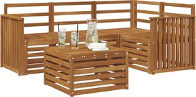 vidaXL Σειρά Καναπέ Εξωτερικού 5 pcs Φυσικό