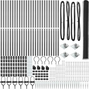 vidaXL Στύλος Περιφράξεων Γκρι 50 x 1,6 m (25 mm δίχτυ)