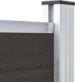 vidaXL Πάνελ Περίφραξης Μαύρο 175 x 146 εκ. από WPC