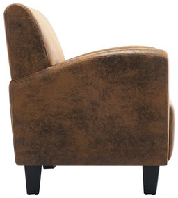 vidaXL Πολυθρόνα Καφέ 70 x 69 x 72 εκ. από Συνθετικό Δέρμα Σουέτ