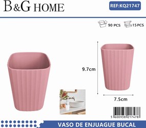 Θήκες οδοντόβουρτσας πλαστικές σε σετ 5Χ - Pink - 21747