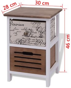 vidaXL Κομοδίνα 2 τεμ. Ξύλινα