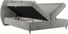 Επενδυμένο κρεβάτι Madryt-160 x 200-Μαύρο