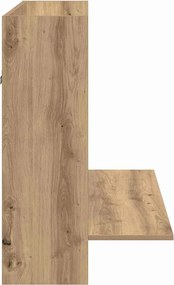 vidaXL Επιτοίχιο γραφείο με ράφι artisan δρυς 105 x 48 x 75 εκ.