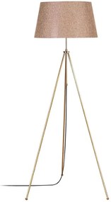 Φωτιστικό Δαπέδου Tripod 584TTM1514 65x65x165cm E27 40W Gold-Light Brown Opviq