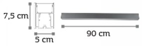 InLight Κρεμαστό φωτιστικό LED 30W 3CCT (By Switch) από αλουμίνιο σε μαύρη απόχρωση D:90cm (6072-90-BL)