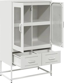 vidaXL Ντουλάπι Λευκό 68x39x111,5 εκ. από Χάλυβα