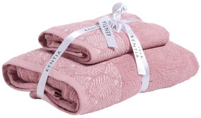 Πετσέτες Μπάνιου (Σετ 2τμχ) Kentia Lela 450gsm Ροζ