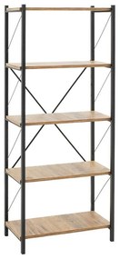 Bookcase Giulio walnut-black 60x34x150cm 60x34x150 εκ.