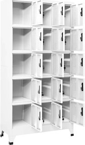 vidaXL Φοριαμός Λευκός 90 x 40 x 180 εκ. Ατσάλινος