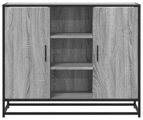 vidaXL Sideboard Γκρι Sonoma 92x35x76 cm Ξύλινο μηχανουργικό ξύλο