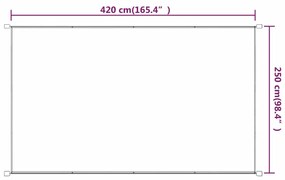 vidaXL Τέντα Κάθετη Τερακότα 250 x 420 εκ. από Ύφασμα Oxford