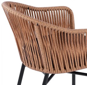 ΠΟΛΥΘΡΟΝΑ ΑΛΟΥΜΙΝΙΟΥ RAFAEL  ΑΝΘΡΑΚΙ ΜΕ ΜΠΕΖ WICKER 57x58x77Υ εκ.