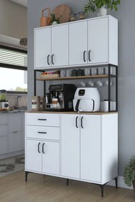Ντουλάπι Λευκό / Καρυδί FAGUN 120x45x218.6