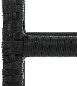 vidaXL Σκαμπό Μπαρ 6 τεμ. Μαύρα από Συνθετικό Ρατάν με Μαξιλάρια