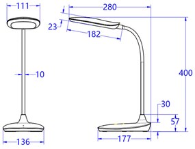 ΦΩΤΙΣΤΙΚΟ ΓΡΑΦΕΙΟΥ LED BLAIN HM4444.01 ΛΕΥΚΟ ABS