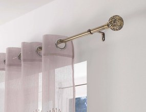 Μονό Κουρτινόξυλο Globa Douceur d'intérieur με διάμετρο 19mm και επέκταση 120 - 210cm - Brass