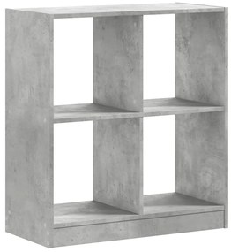 vidaXL Βιβλιοθήκη Γκρι Σκυροδέματος 68,5x32x75 εκ. Επεξεργ. Ξύλο
