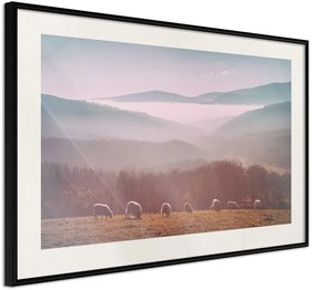 Αφίσα - Mountain Pasture - 30x20 - Μαύρο - Με πασπαρτού