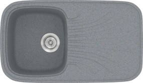 Sanitec Classic 315 (82×50) - Γρανιτένιος νεροχύτης - Metallic SILVER