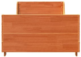 Σκελετός Κρεβ. Χωρίς Στρώμα Καφέ Κεριού 90x200 εκ Μασίφ Πεύκο - Καφέ