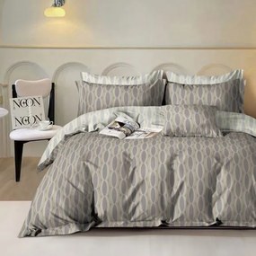 Beauty Home Σετ παπλωματοθήκη υπέρδιπλη Art 12614 Byrd 230x250 Γκρι,Μπεζ