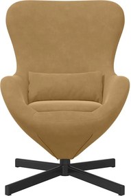 vidaXL Κάθισμα-αυγό Καφέ 63 x 73 x 90 εκ Βελούδο