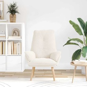 vidaXL Πολυθρόνα Κρεμ 69 x 74 x 93 εκ. Υφάσματος Sherpa