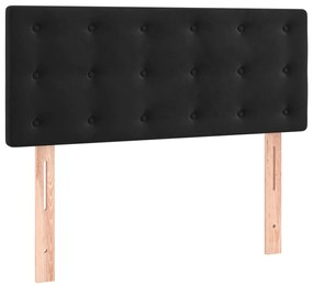 vidaXL Κρεβάτι Boxspring με Στρώμα Μαύρο 80 x 200 εκ. Βελούδινο