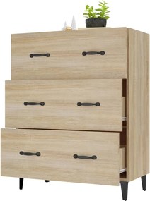 vidaXL Ντουλάπι Sonoma Δρυς 69,5 x 34 x 90 εκ. από Επεξεργασμένο Ξύλο