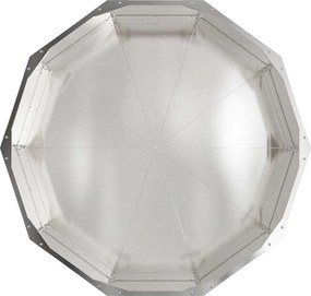 vidaXL Γλάστρα Ασημί 90 x 90 x 35 εκ Ανοξείδωτο ατσάλι