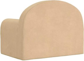 vidaXL Παιδικός καναπές Cream Soft Plush