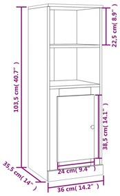 ΝΤΟΥΛΑΠΙ ΓΚΡΙ SONOMA 36X35,5X103,5 ΕΚ. ΑΠΟ ΕΠΕΞΕΡΓΑΣΜΕΝΟ ΞΥΛΟ 816326